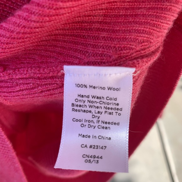 Talbots pure merino wool pink sweater XS - Picture 5 of 13